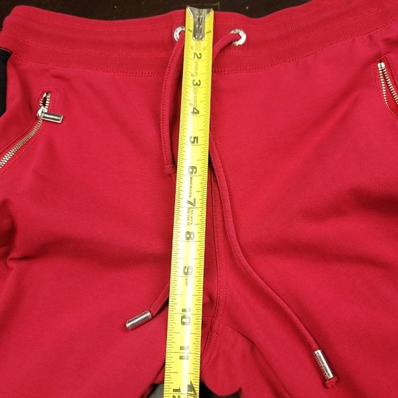 Karl Lagerfeld Mens XS Joggers Red Drawstring Pockets‎ Logo Side Stripe Pants - Picture 12 of 14
